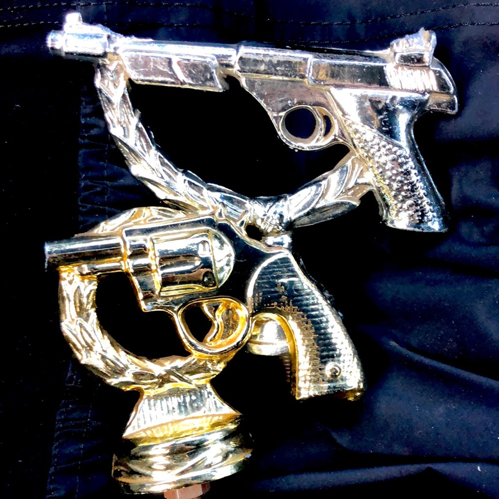 Pair of Pistol Finials Please read condition